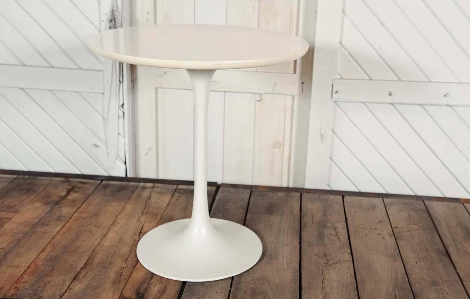 Mid Century Modern Saarinen Style Tall Tulip End Side or