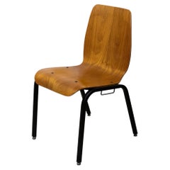 Modern Walnut Molded Plywood Chairs Stackable Connectable Selling Separately