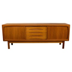 Scandinavian Modern Teak Credenza Buffet Sideboard by Skovby Furniture Denmark