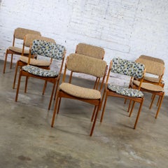 Esszimmerstühle im skandinavischen Modern-Stil aus Teakholz, Modell 49, Erik Buch für O.D. Mobler-Set 8