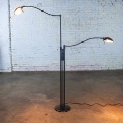 Lampadaire postmoderne de la fin du XXe siècle, Holtkotter Leuchten, modèle 2505 à deux bras