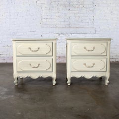 French Provincial Country Nightstands Henry Link Margaux Collection a Pair