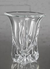 Vintage Mid-Century Modern Art Glass Vannes Le Chatel Crystal Vases