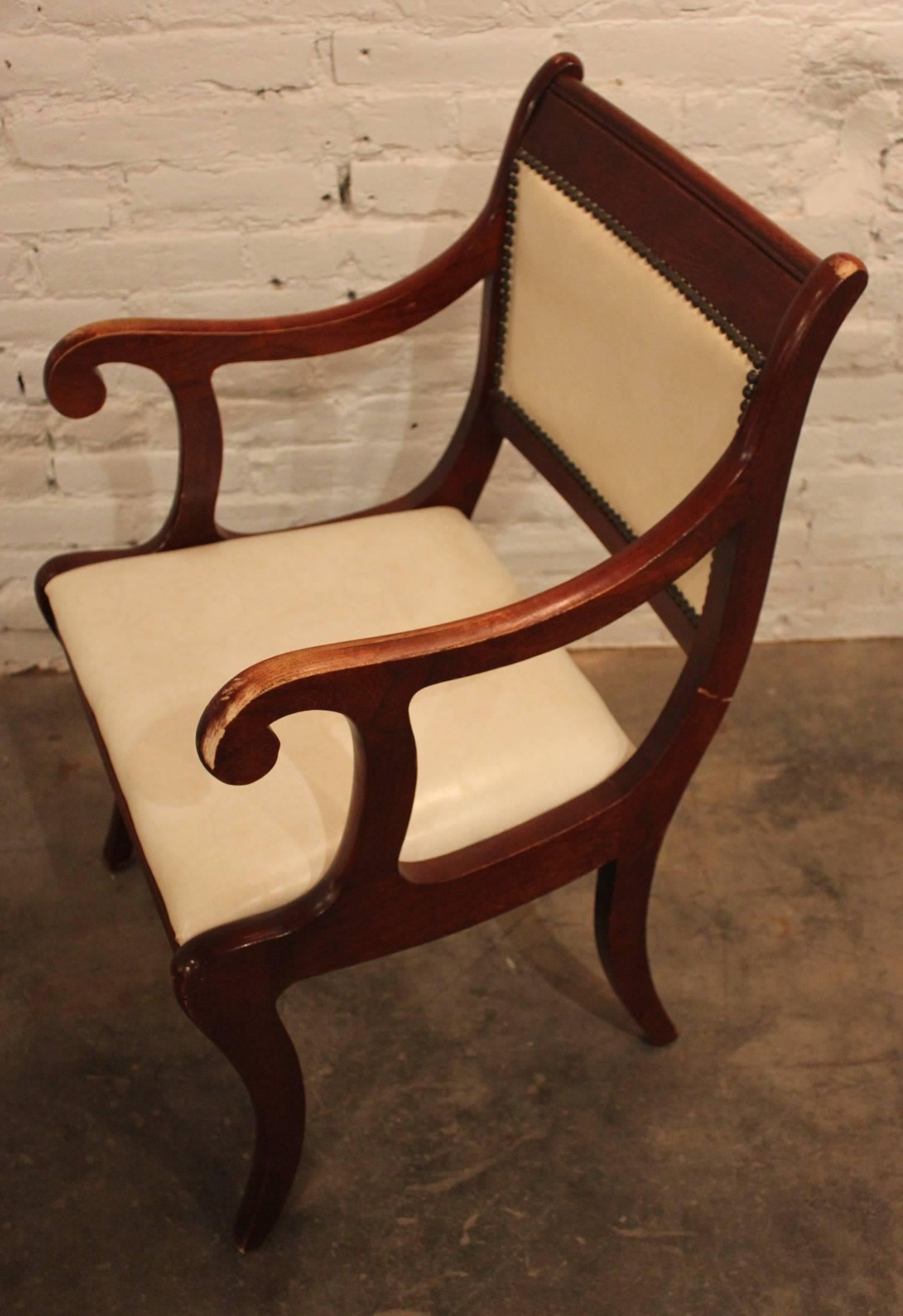 20th Century Set of Six Vintage Regency Style Dining Chairs
