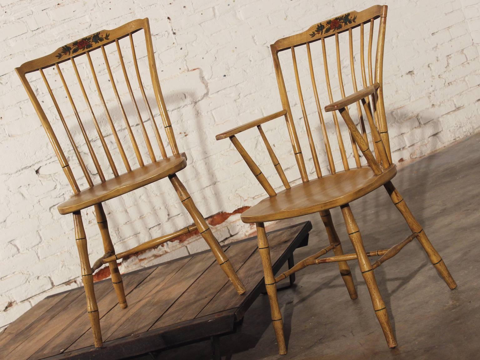 Set of Eight Antique Step Down Windsor Chairs 1