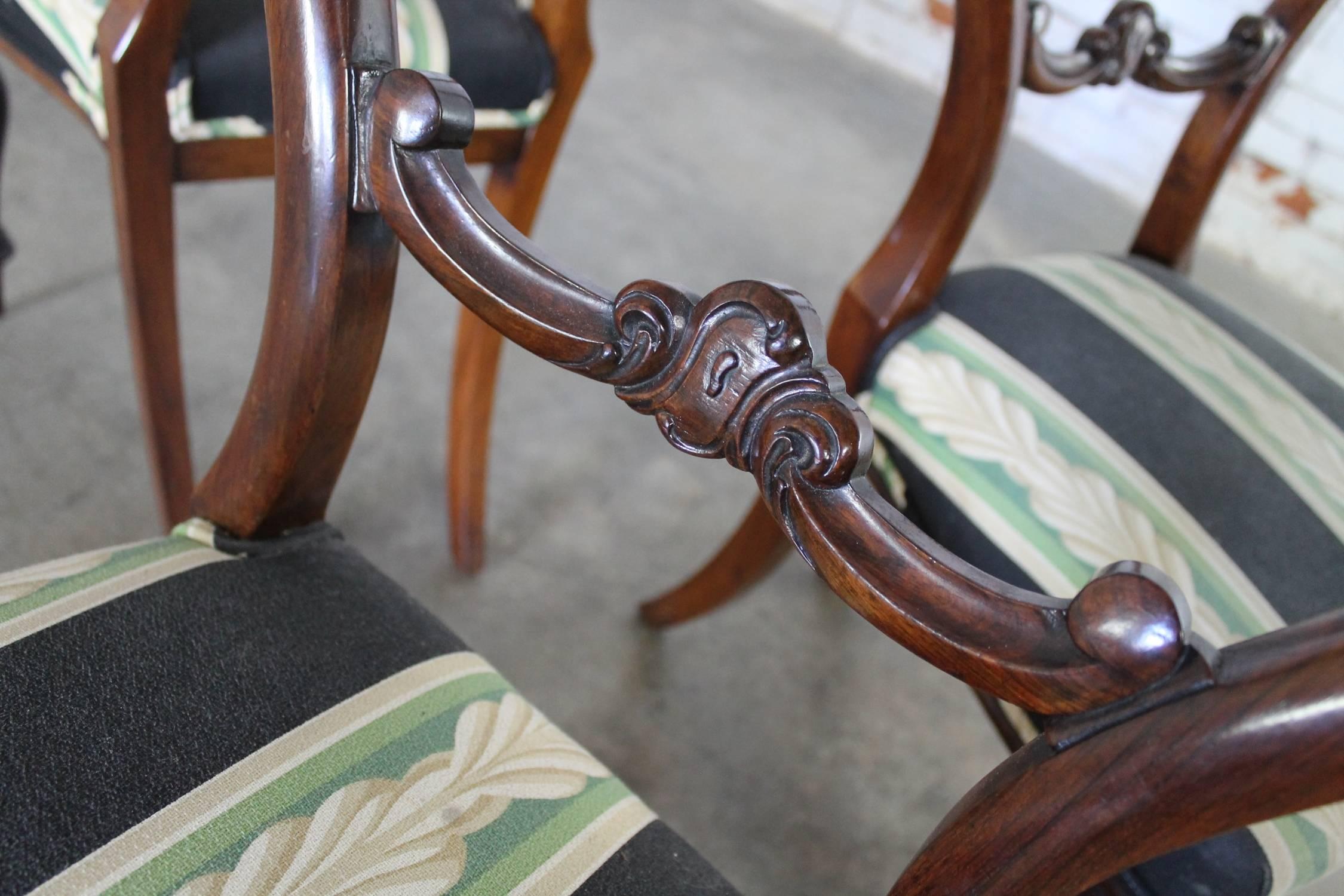 antique rosewood dining chairs
