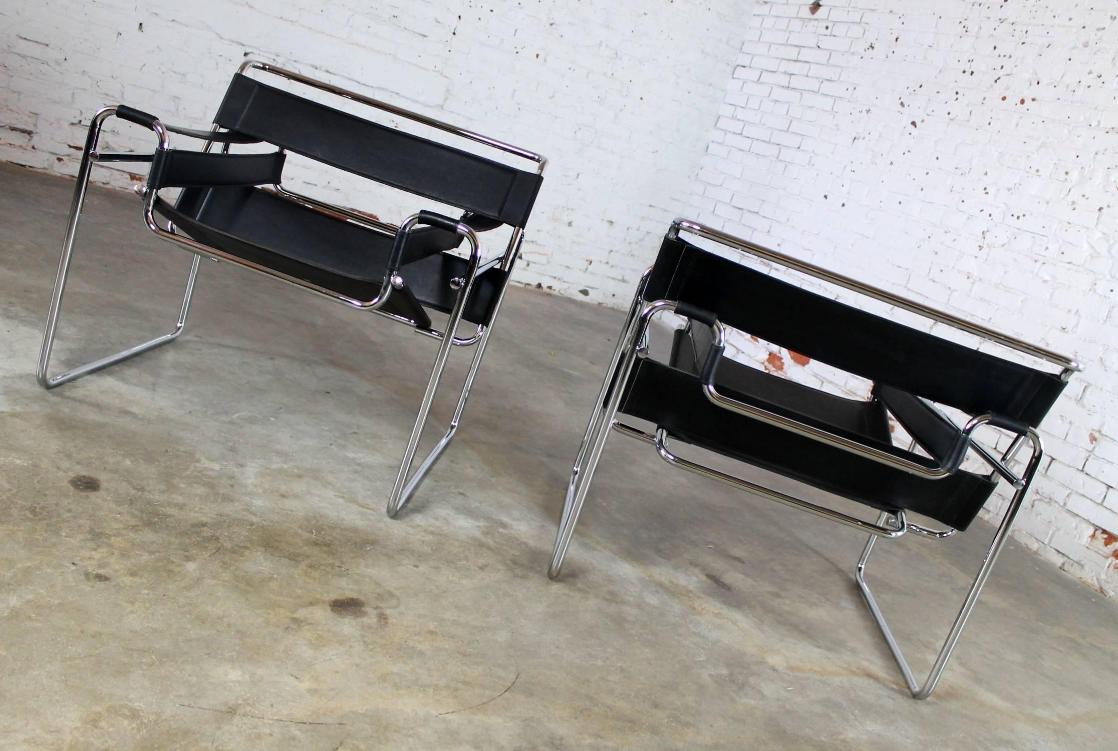 Italian Vintage Wassily Chairs by Marcel Breuer Made in Italy