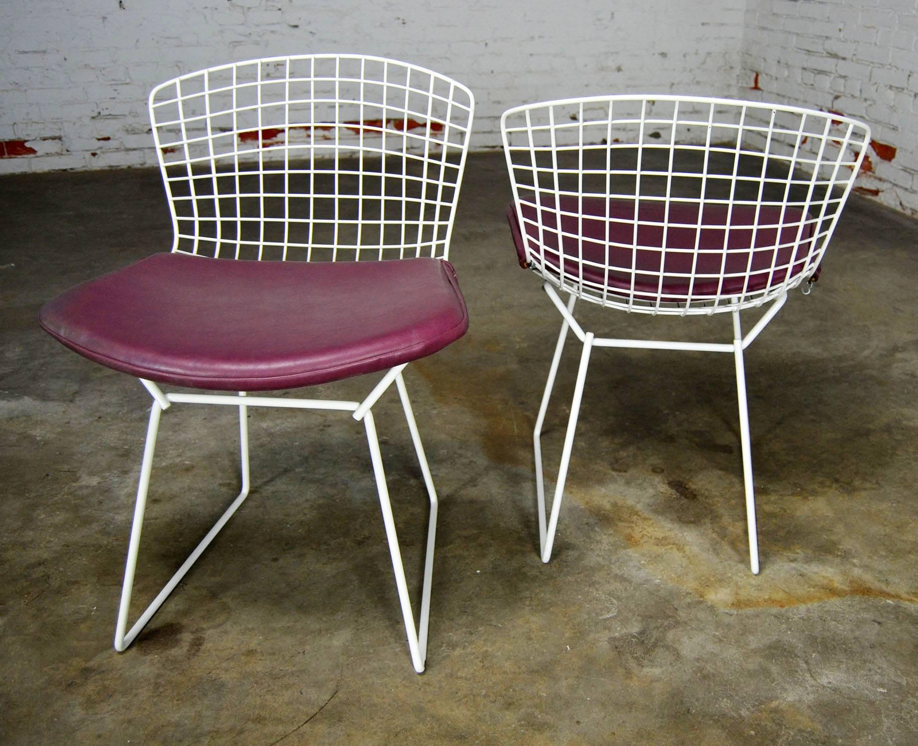 white wire chairs