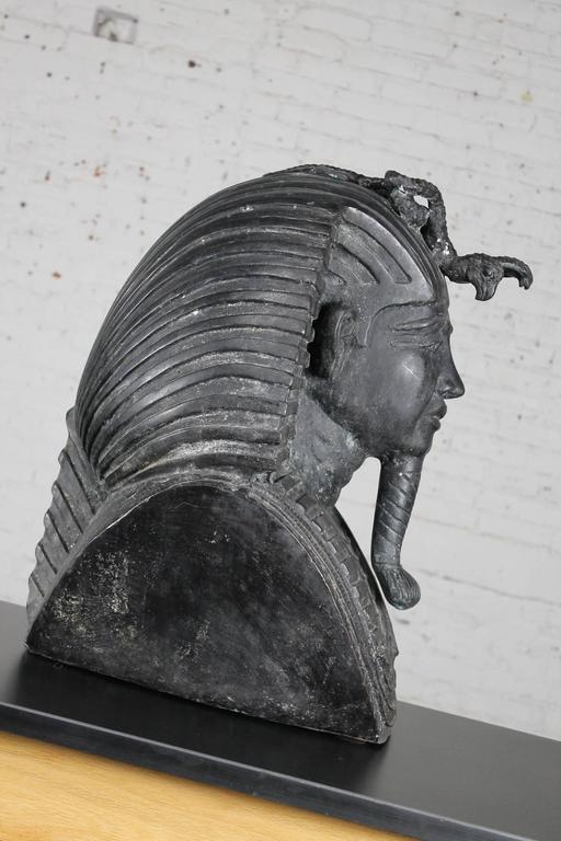 Monumental Bronze Egyptian Sphinx Pharaoh Head Garden Statue at 1stDibs