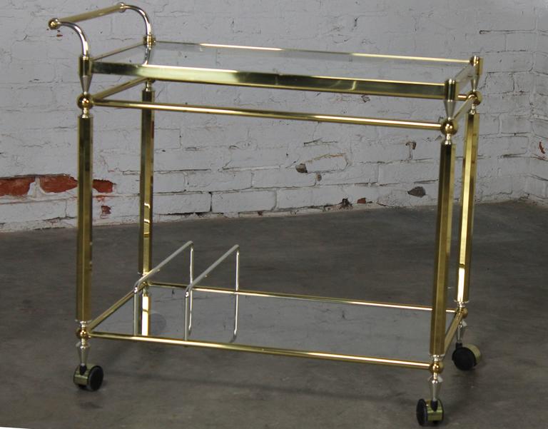 Antique Br Bar Cart Image And Candle Victimist Org Vine Br Chrome And Gl Double Tier Serving Tea Or Bar Cart
