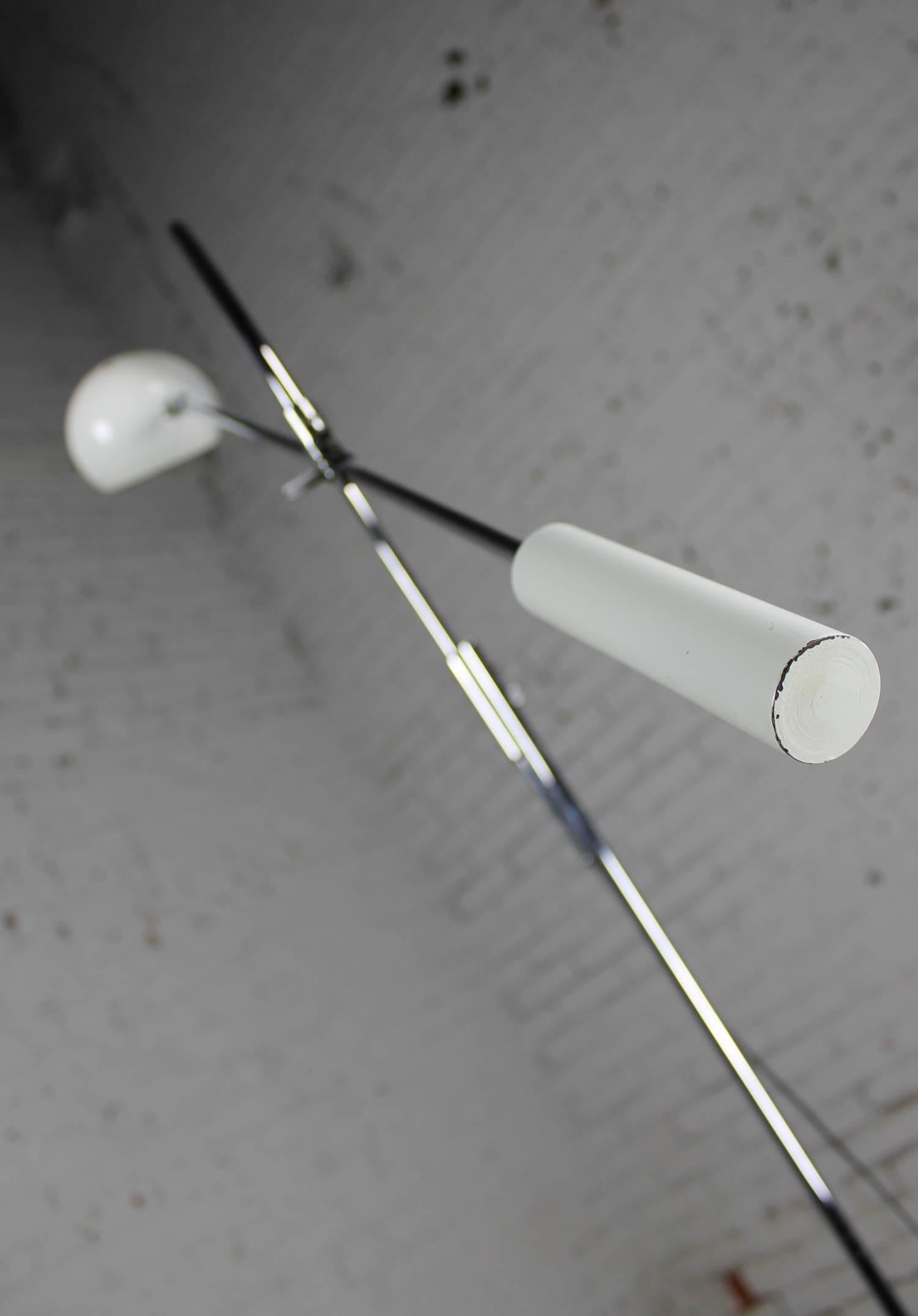 Orbiter Floor Lamp in White by Robert Sonneman 1