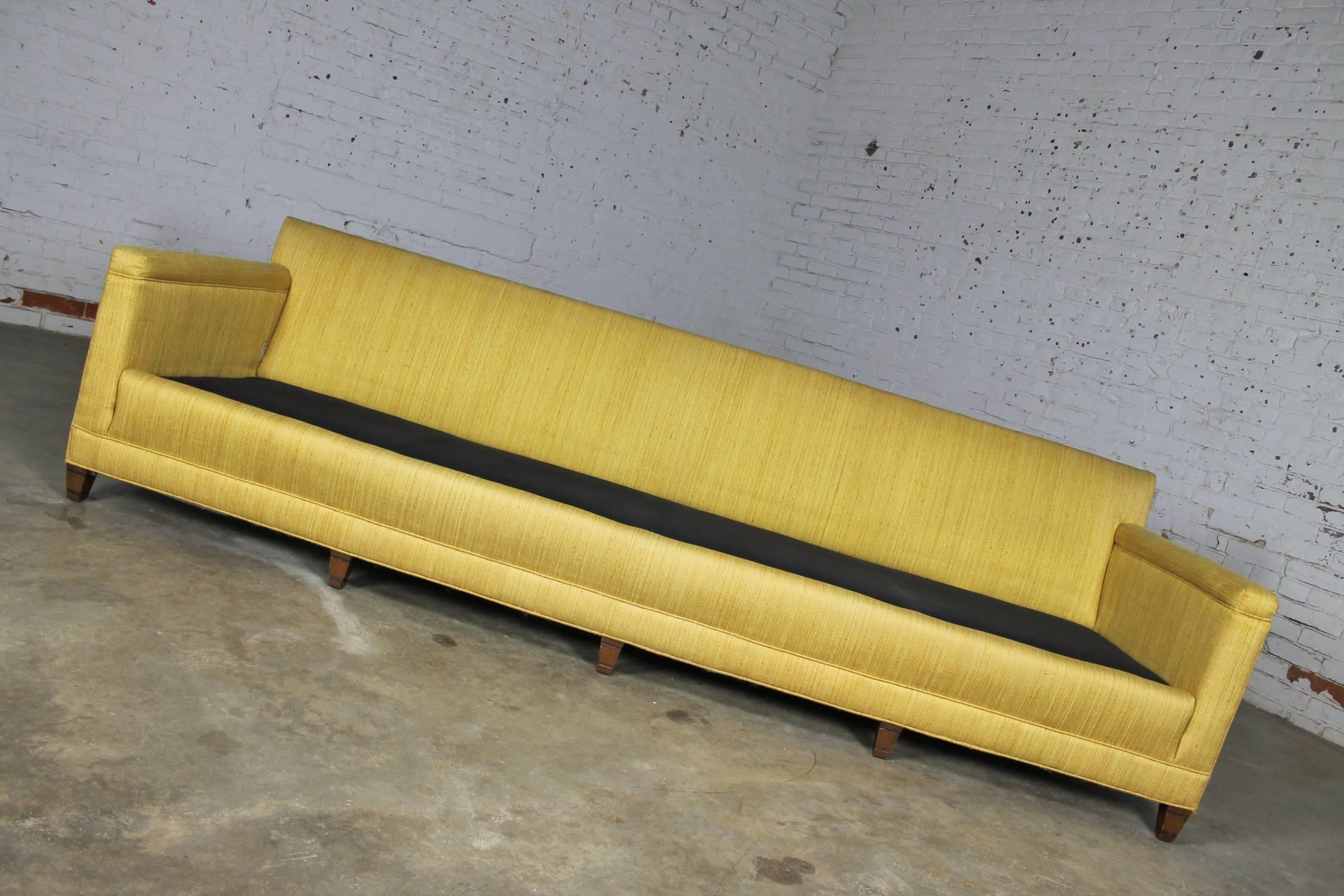mid century yellow sofa