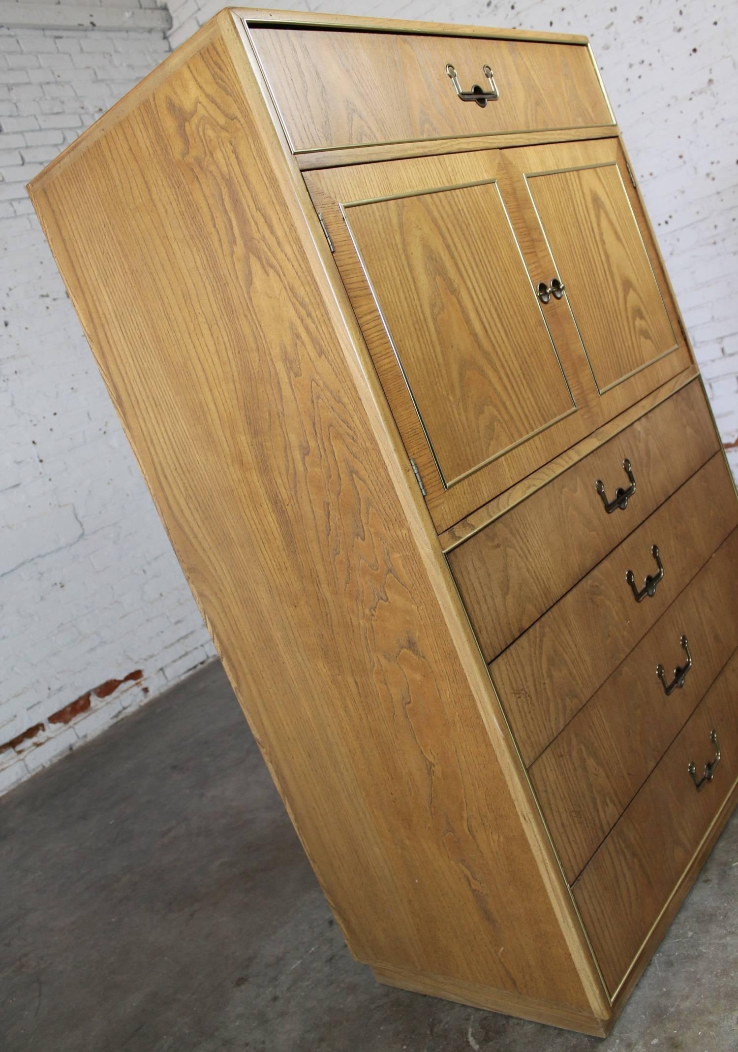 American Vintage Campaign Style Gentlemen’s Chest by Founders Furniture in Oak