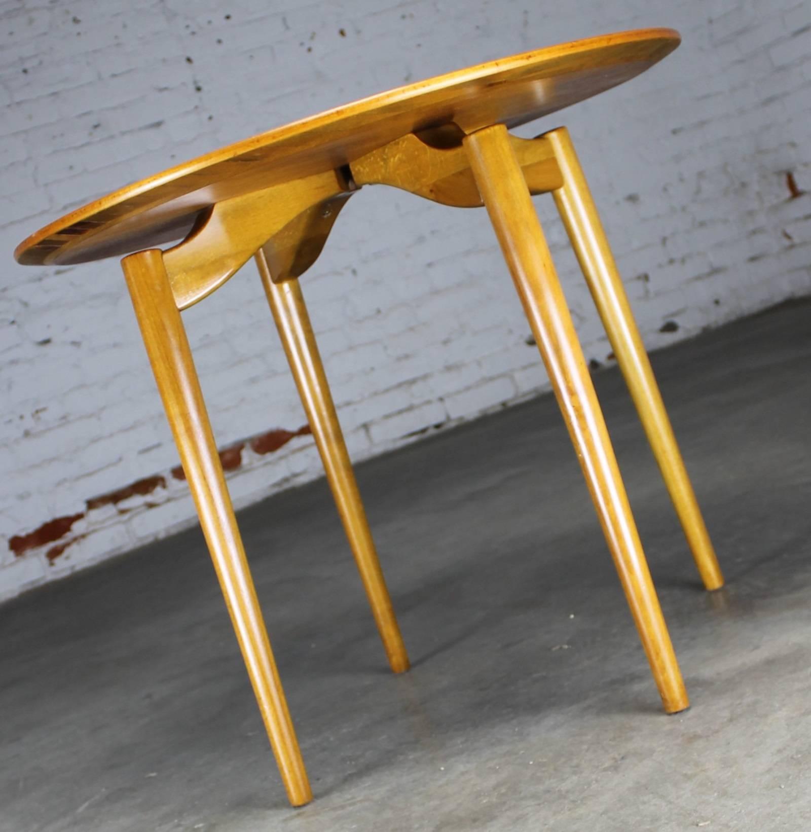 20th Century Mid-Century Danish Modern Poul Jeppesen Mobelfabrik Side Table Grete Jalk Style