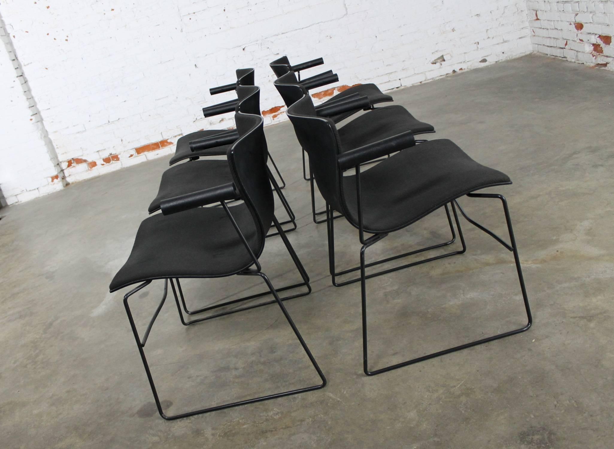 Six Vintage Handkerchief Armchairs by Massimo and Lella Vignelli for Knoll In Good Condition In Topeka, KS