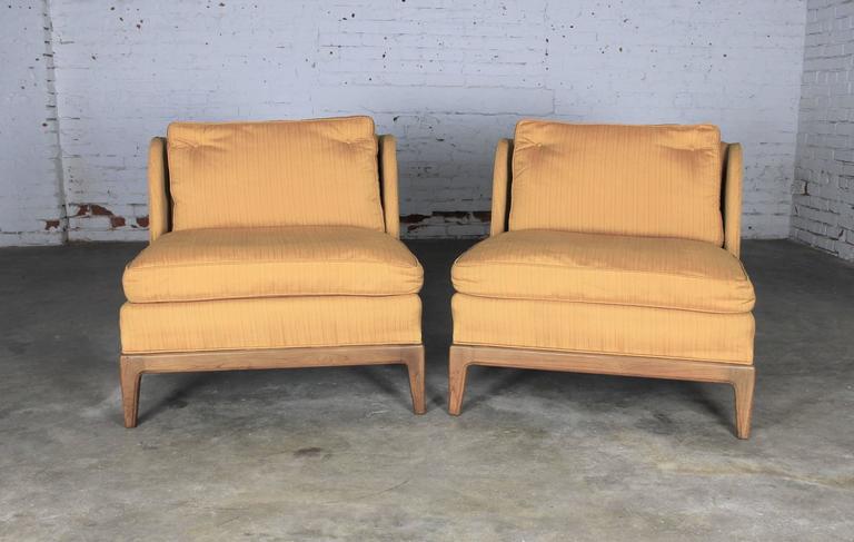 Gold Slipper Chairs Drexel For Sears Symphony Vintage Mid