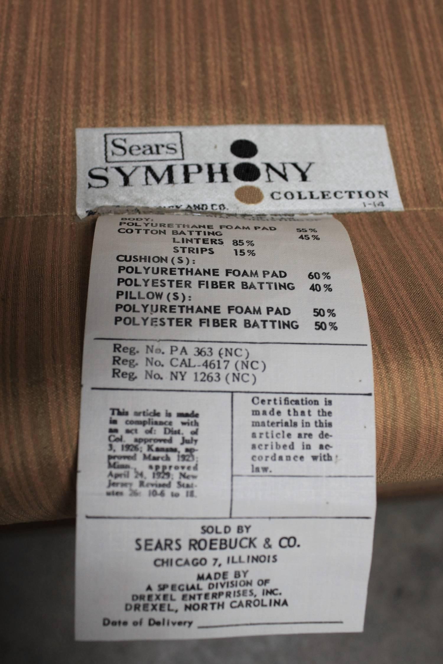 Gold Slipper Chairs, Drexel for Sears Symphony Vintage, Mid-Century Modern, Pair 1