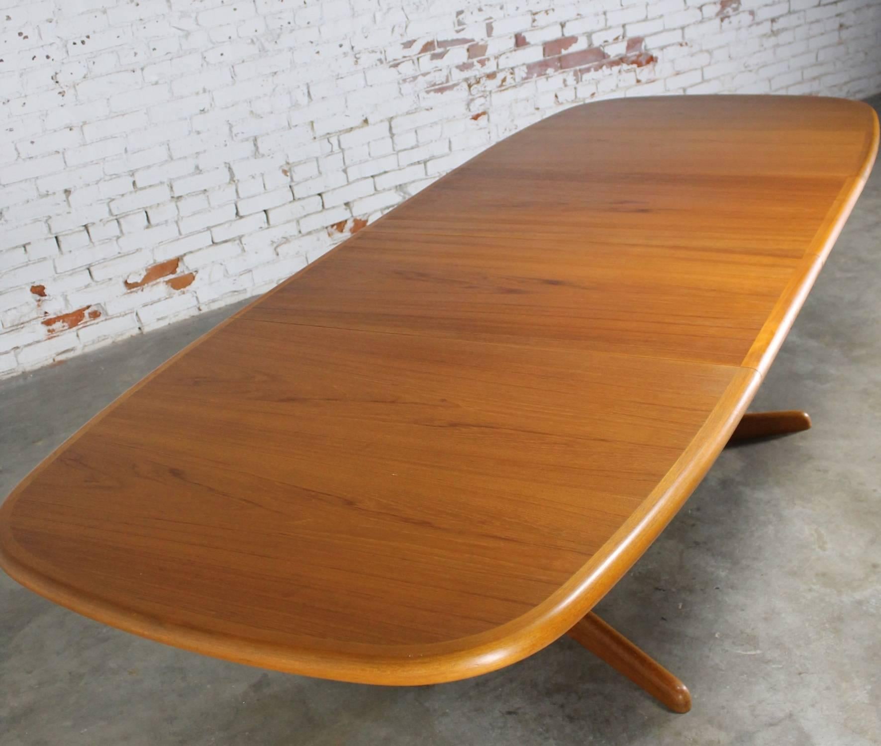 Gudme Mobelfabrik Teak Expanding Dining Table Vintage Danish Mid-Century Modern 2