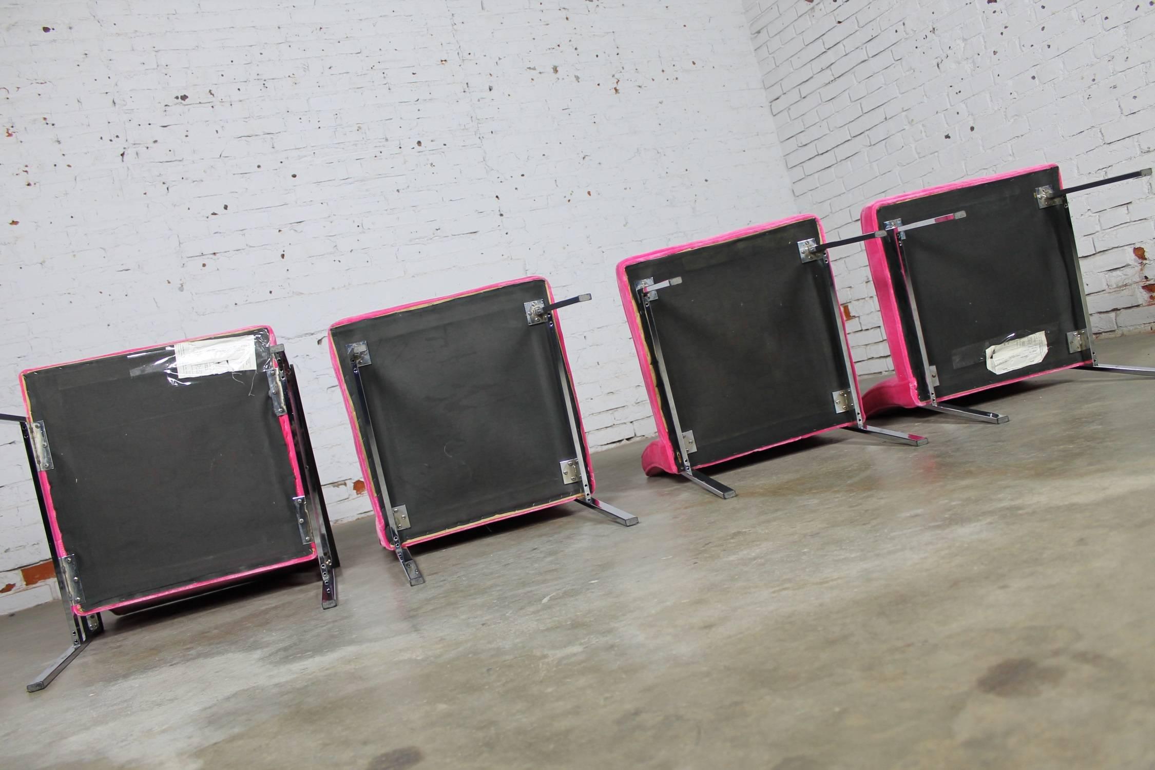 hot pink dining room chairs