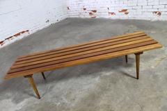 Yugoslavian Slatted Bench Coffee Table Vintage Mid-Century Modern
