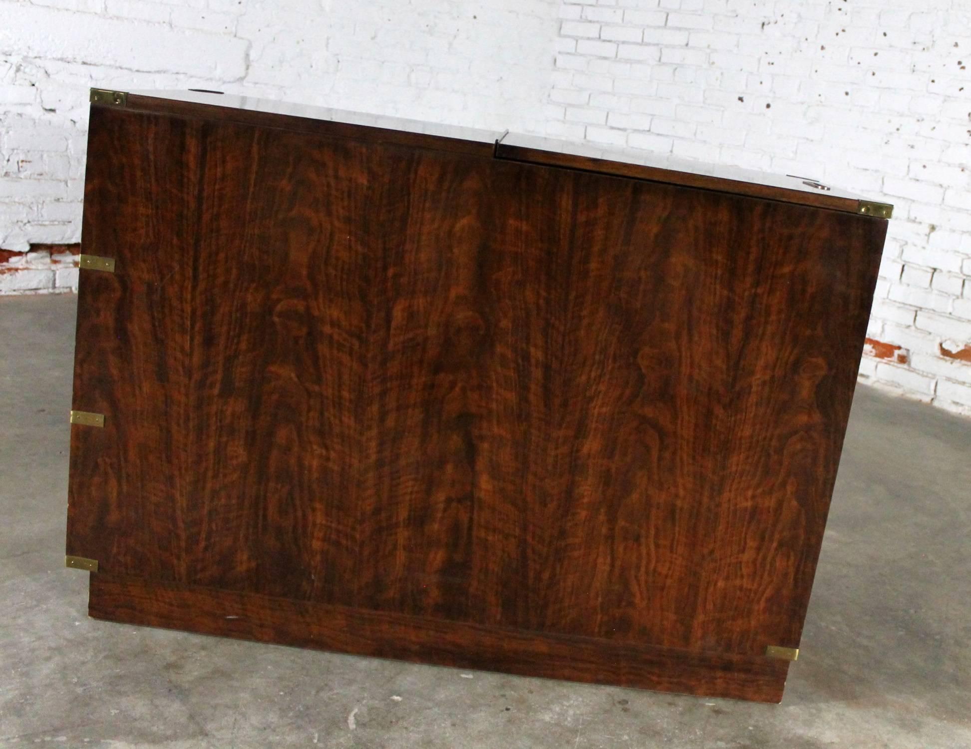 American Campaign Style Chest Type Drexel Dry Bar Vintage, Mid-Century