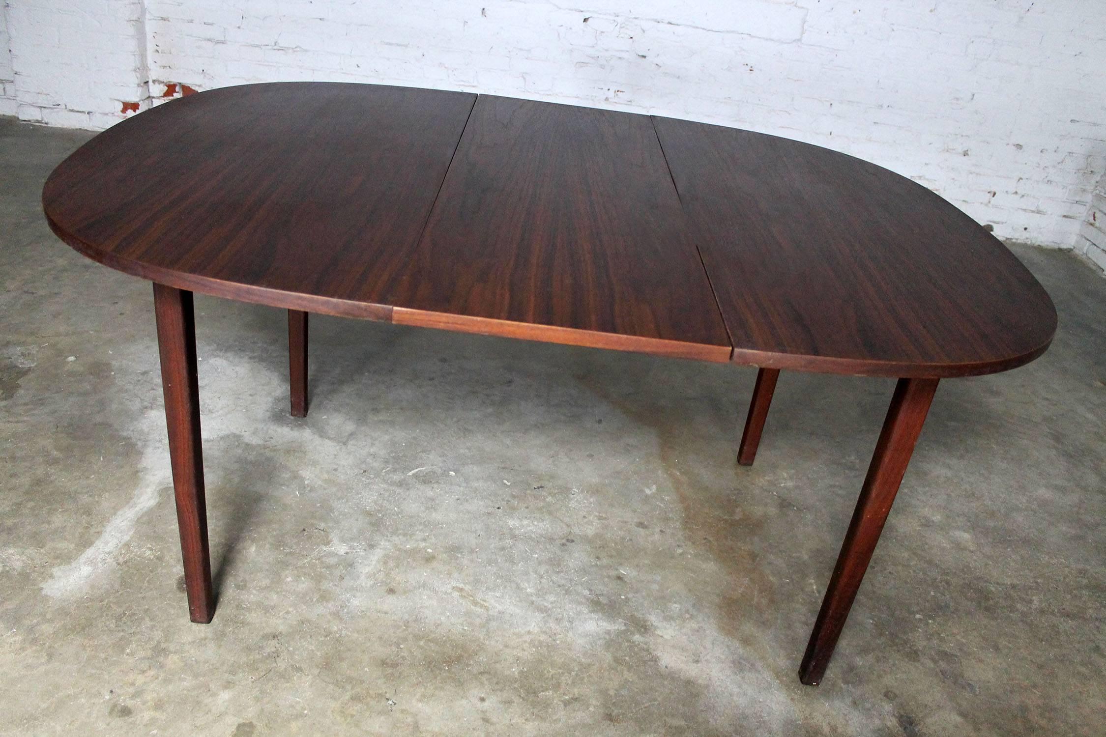 Rosewood Squircle to Oval Shaped Expanding Dining Table, Mid-Century Modern 1