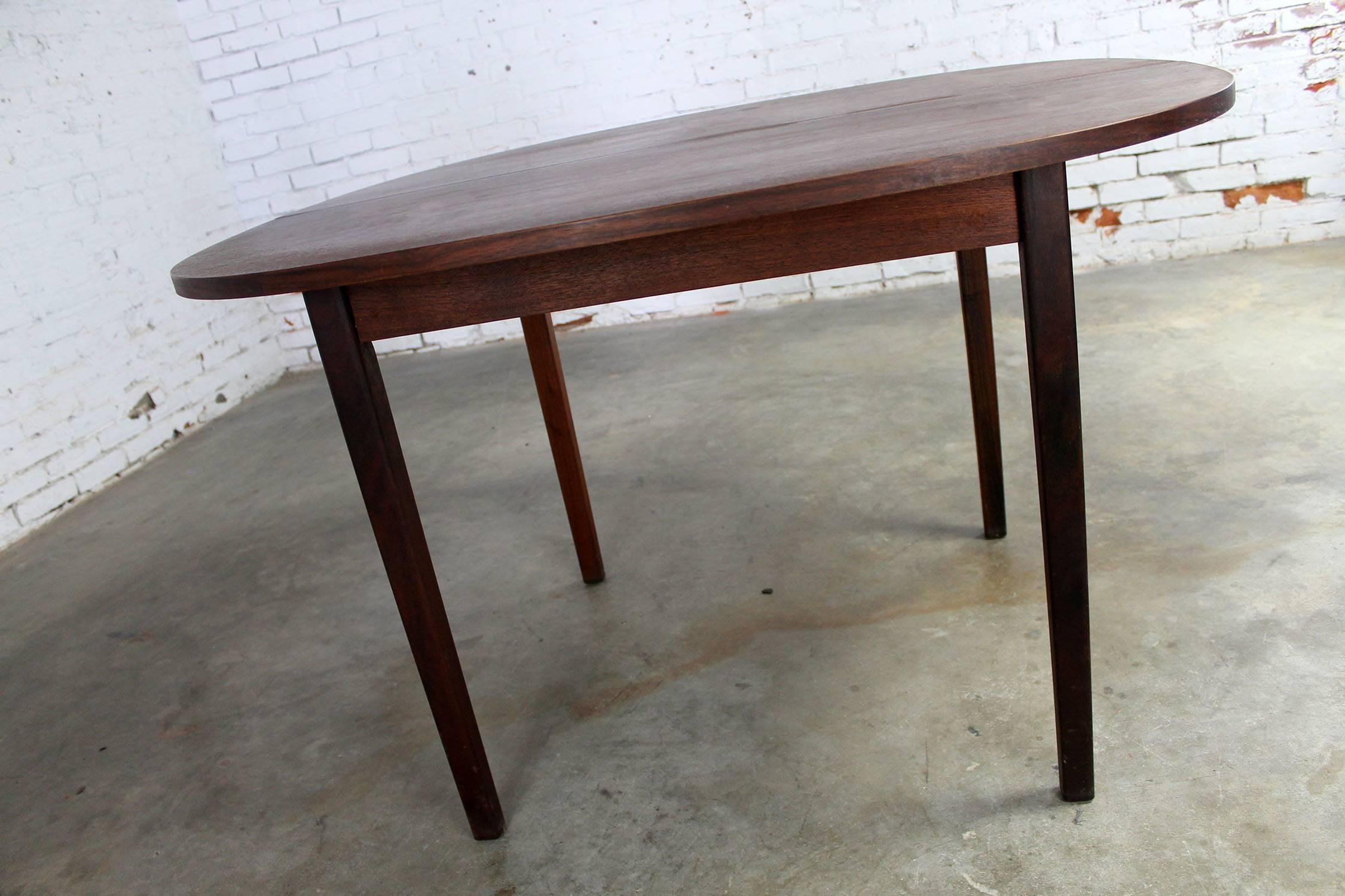 mid century oval dining table