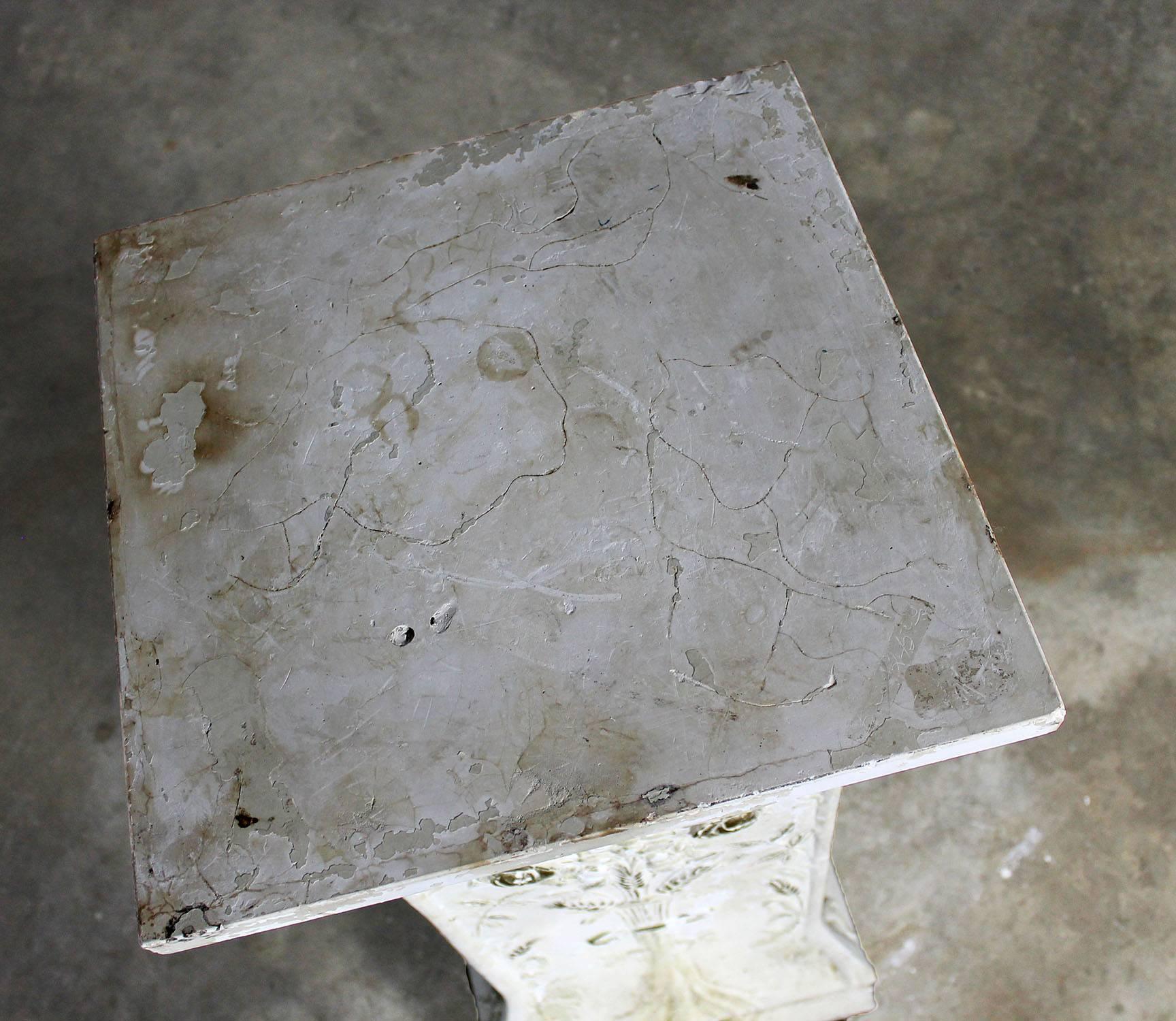 Antique Ornate Plaster Pedestal from Old Church 2