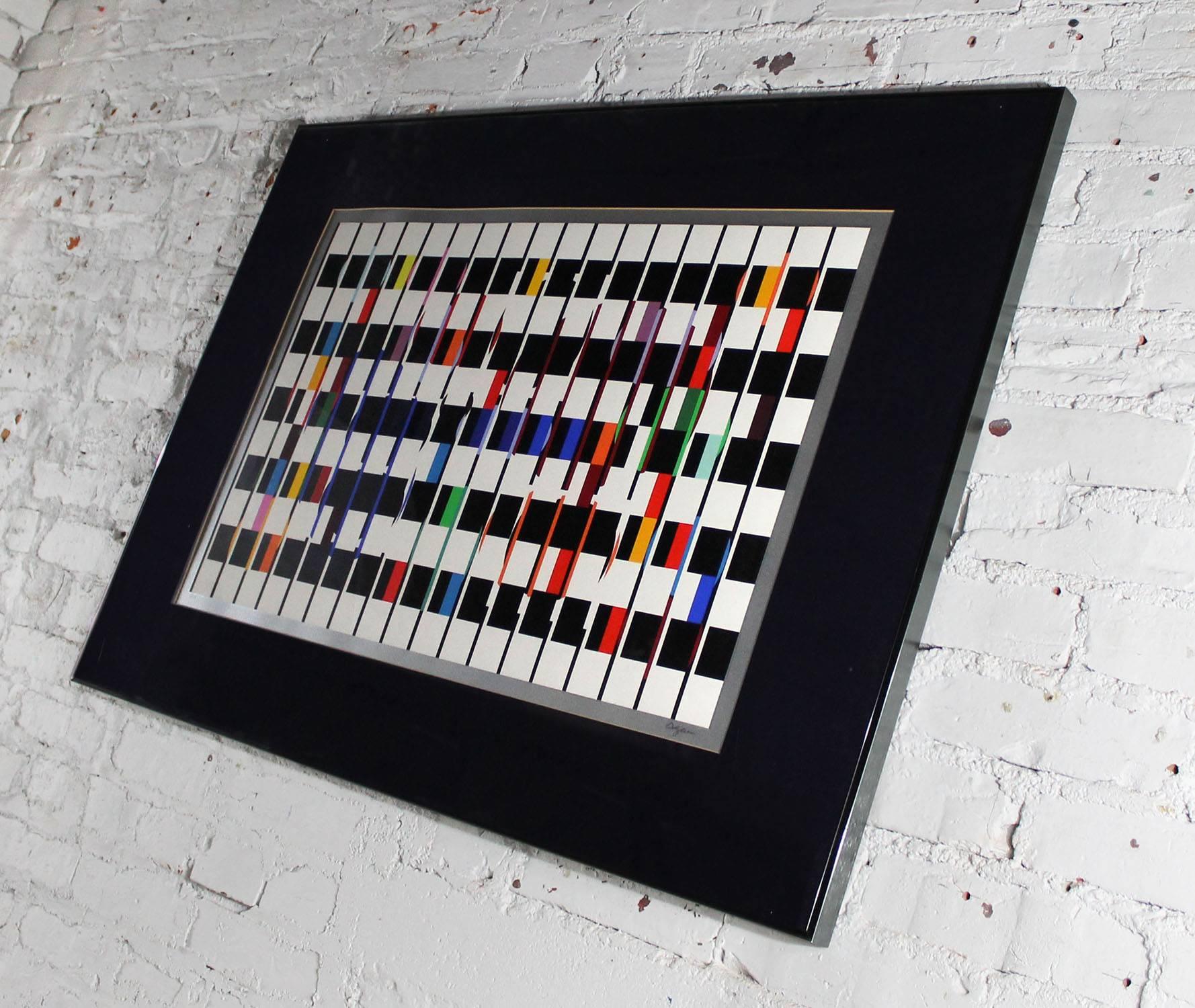 Kinetic Yaacov Agam Serigraph One and Another No. 2 Signed and Marked E.A.