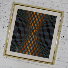 Bi-Cheyt by Victor Vasarely Serigraph in Color Pencil Signed Numbered