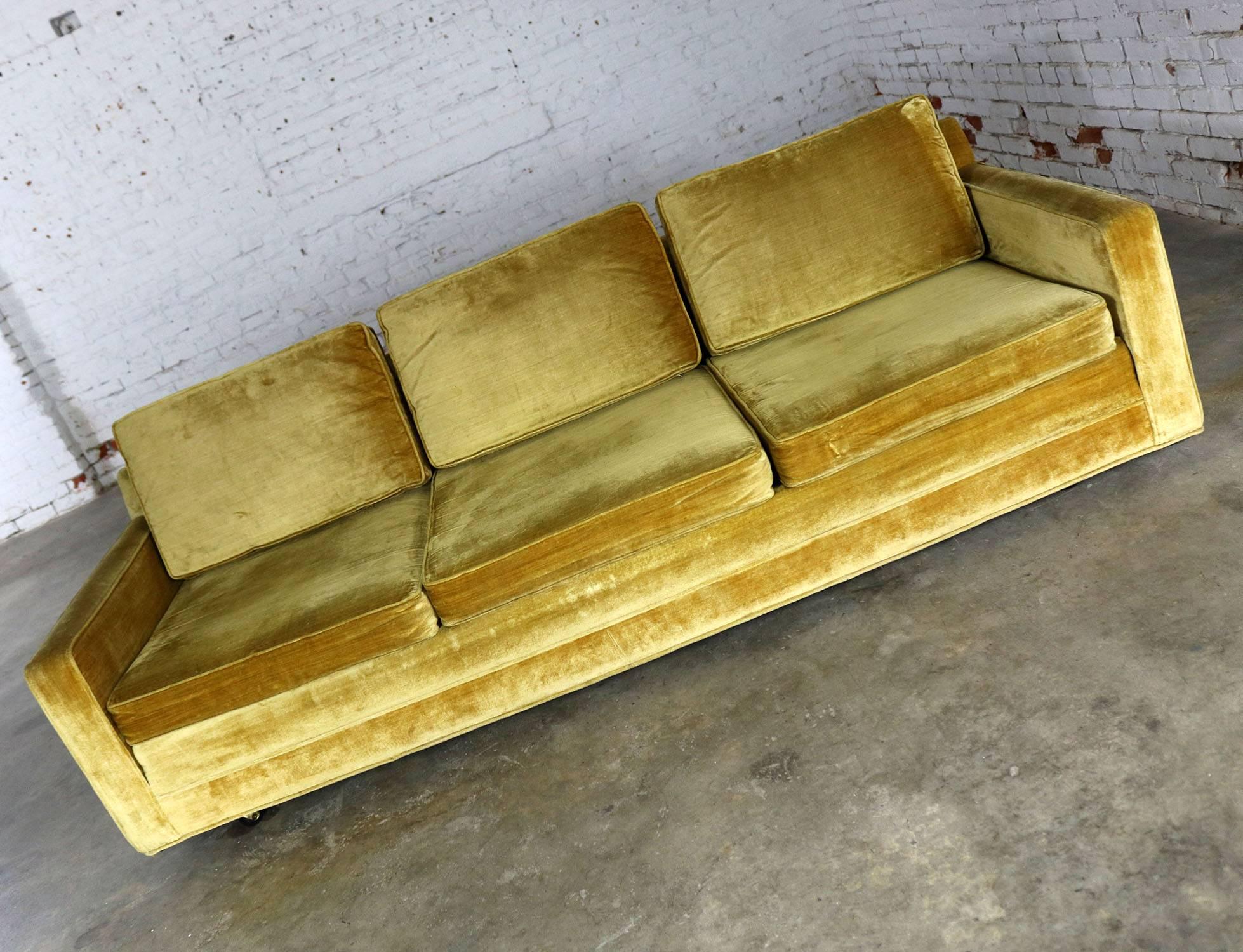 golden velvet sofa