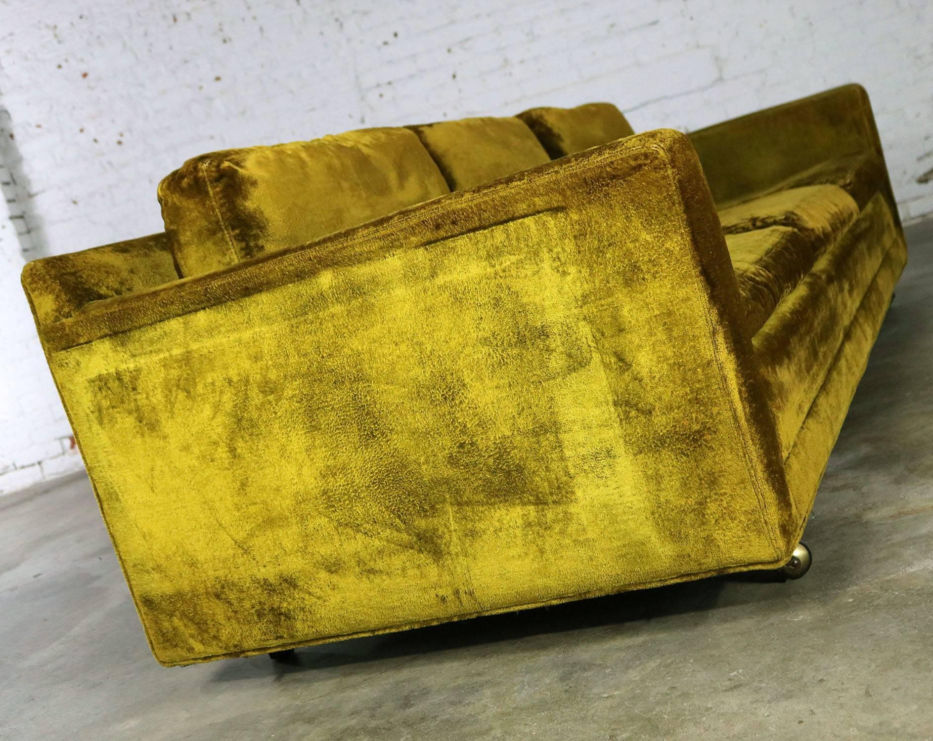 vintage velvet sofa