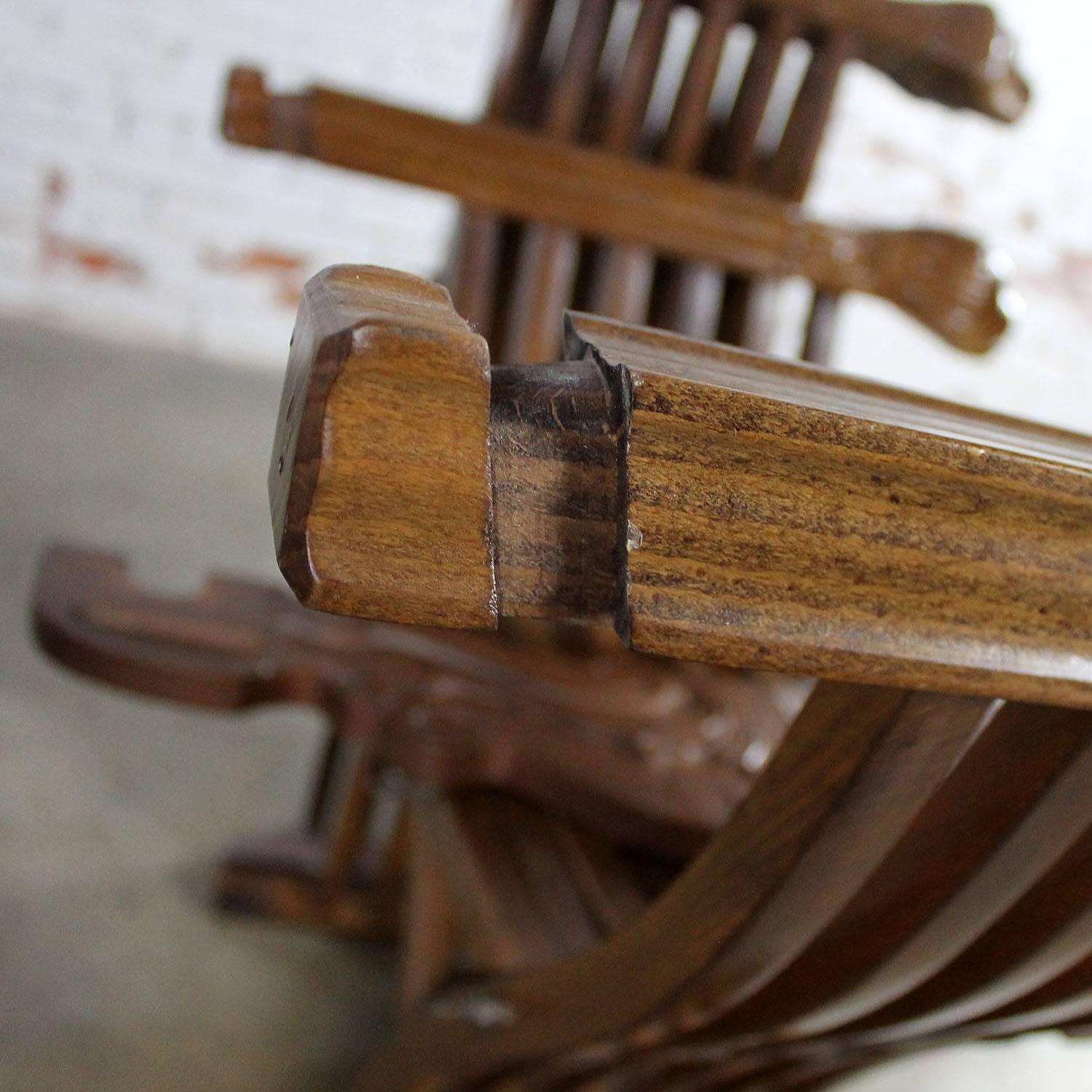 Walnut Savonarola Chairs with Carved Lion Head Arms Vintage, Pair 2