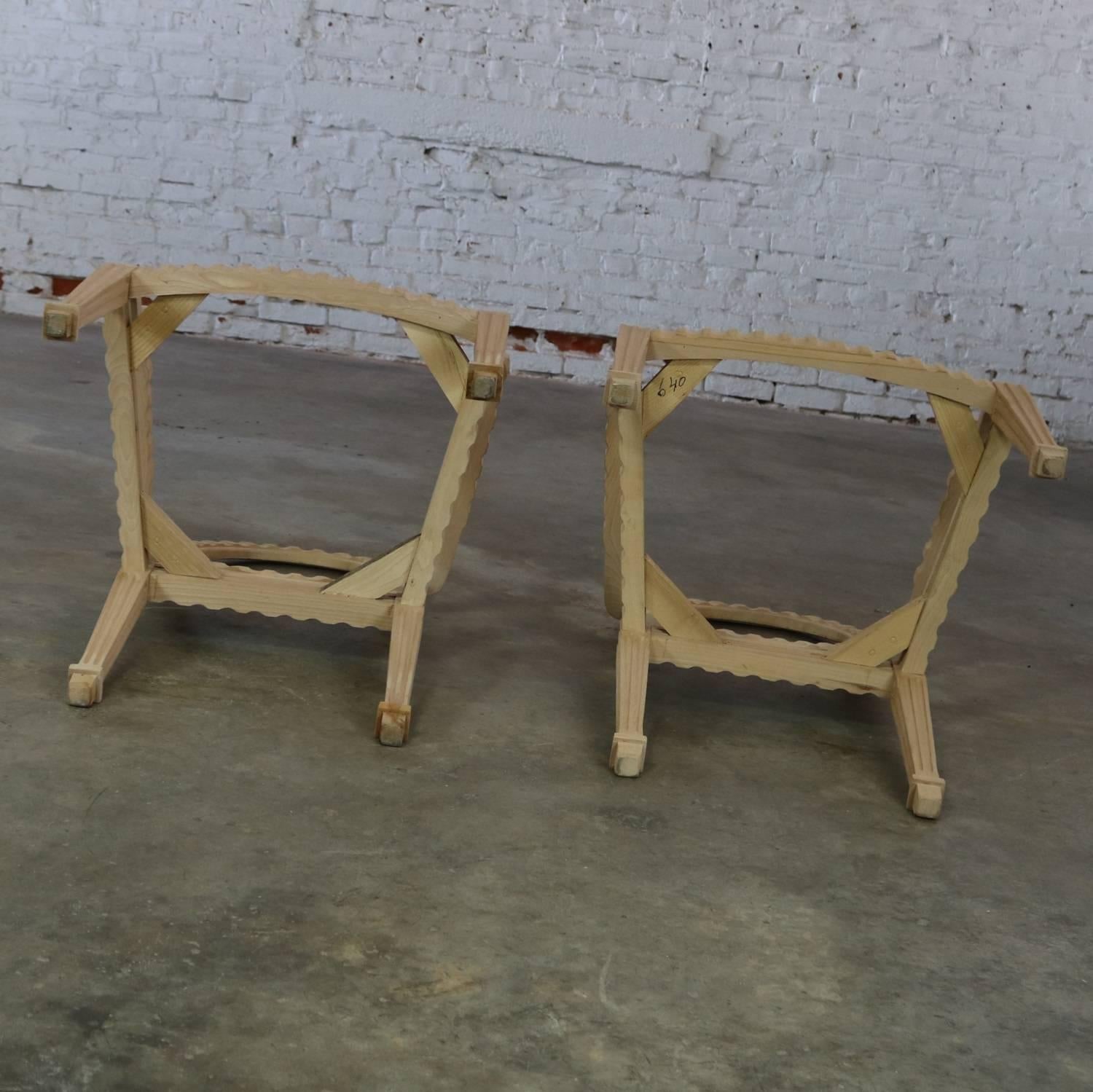 Donghia Style Hollywood Regency Art Deco Modernist Armchair Frames Unfinished 2