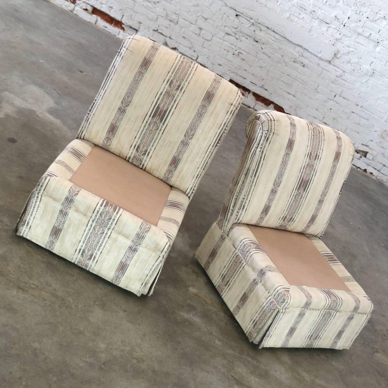 Photo inspiration: Gallery Detail: Striped Roll Back Slipper Chairs A Vintage Pair At 1Stdibs