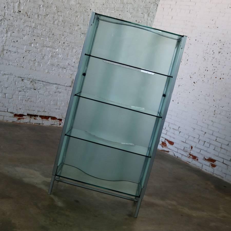 glass enclosed etagere