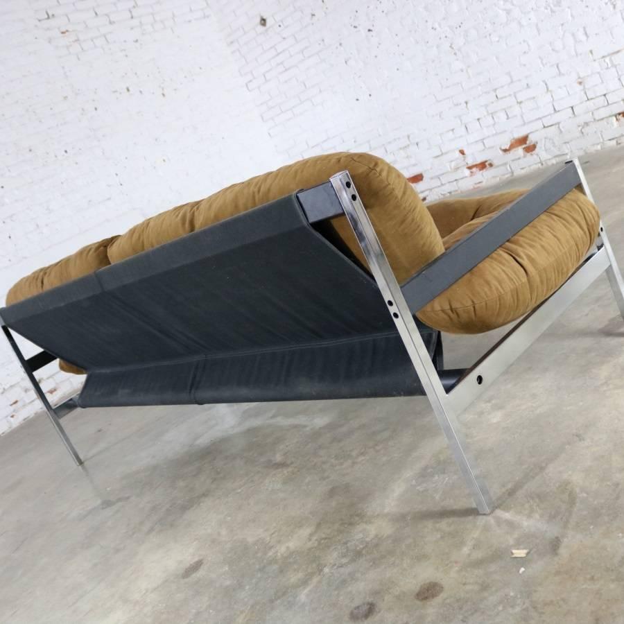 Mid-Century Modern Landes Manufacturing Sling Sofa from the Encino Collection by Jerry Johnson