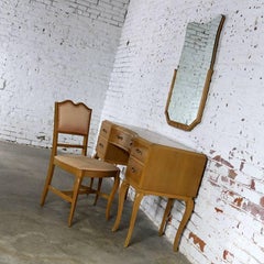 Art Deco Style Vanity Mirror and Chair by Rway Northern Furniture Co. Sheboygan