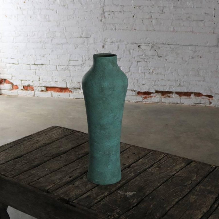 Monumental Hyalyn Pottery Vase Turquoise Green Matte At 1stdibs