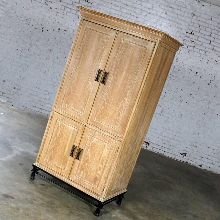 oak tall cabinet