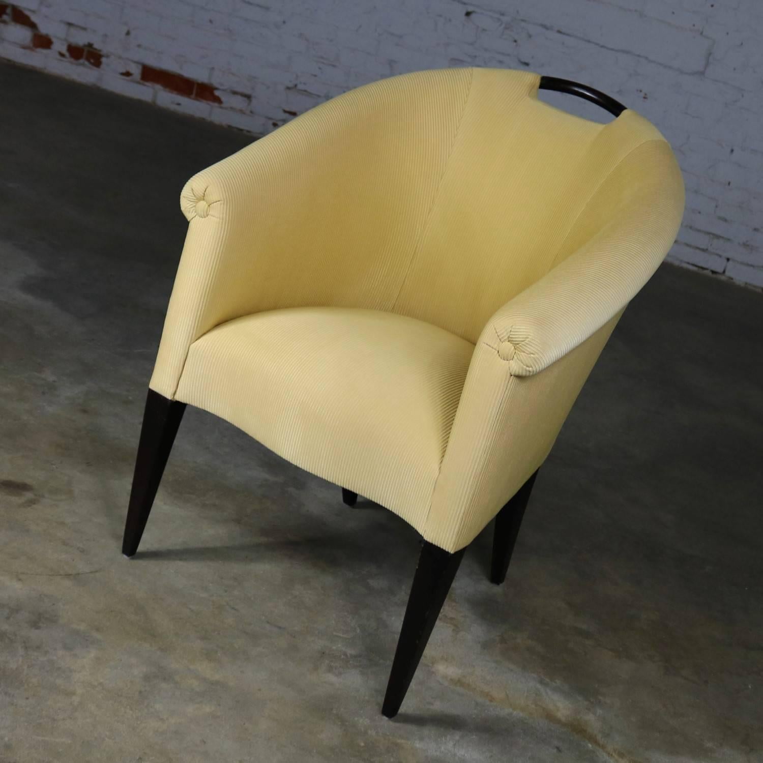 Modern Donghia Delicate Barrel Shaped Armchair by John Hutton