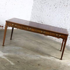 Collector’s Edition by Baker Chippendale Style Mahogany Executive Writing Desk