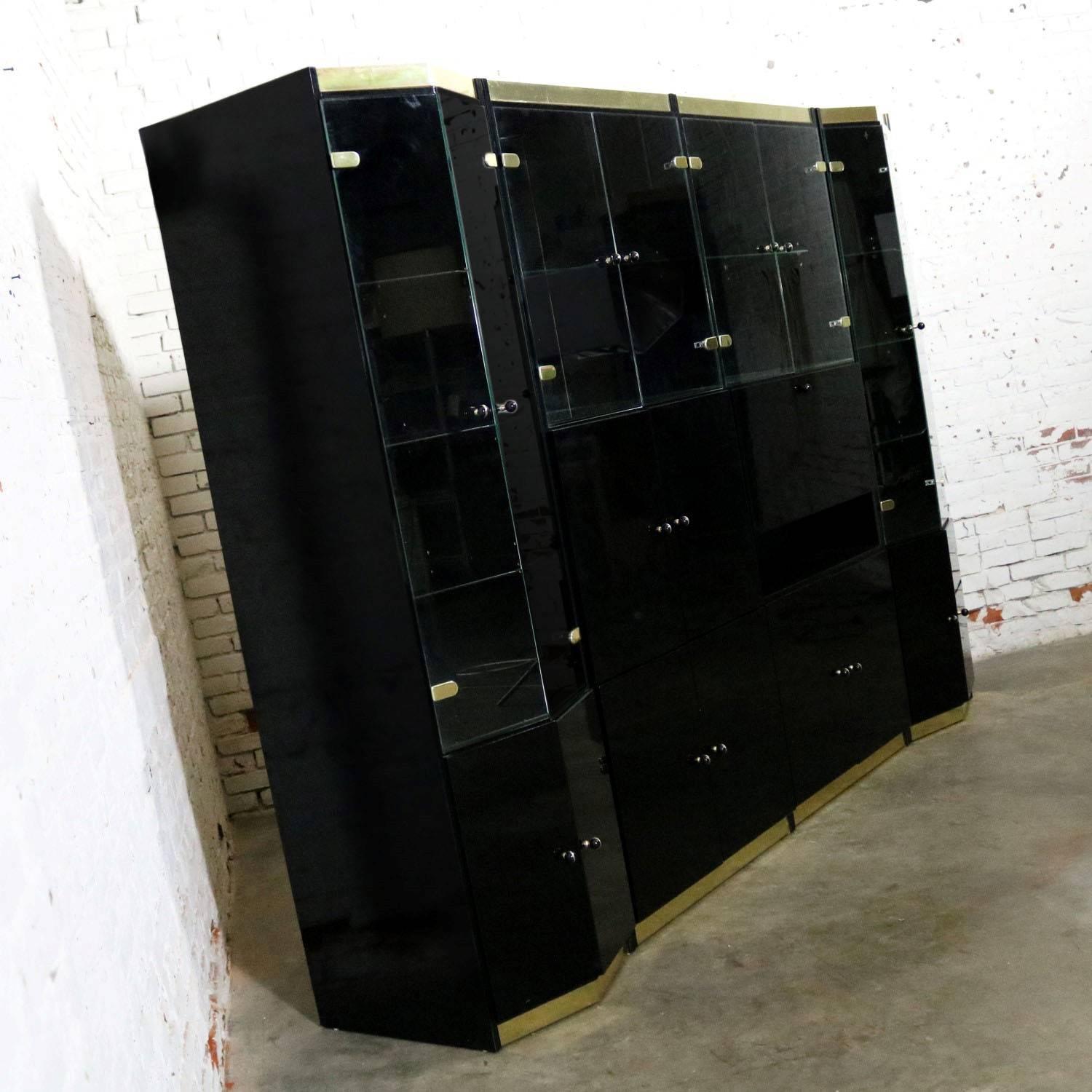 brass display cabinet