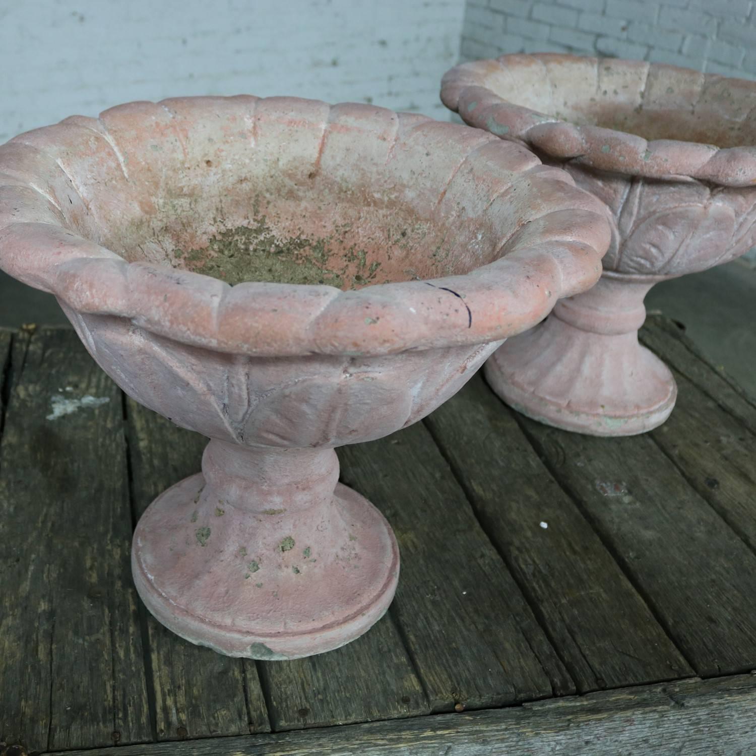 Antique Concrete Garden Urns 2