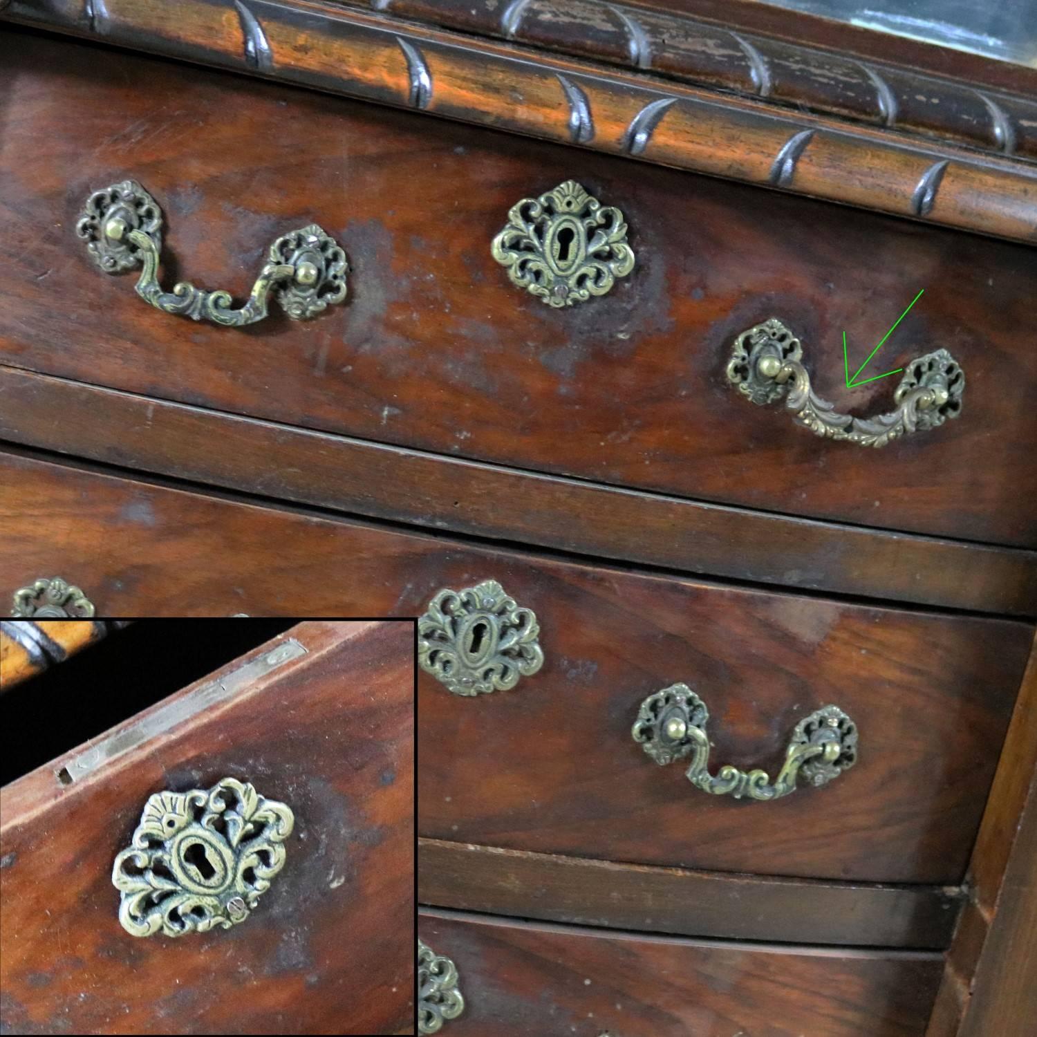 Louis XV Style Two-Piece Vitrine or China Cabinet 3