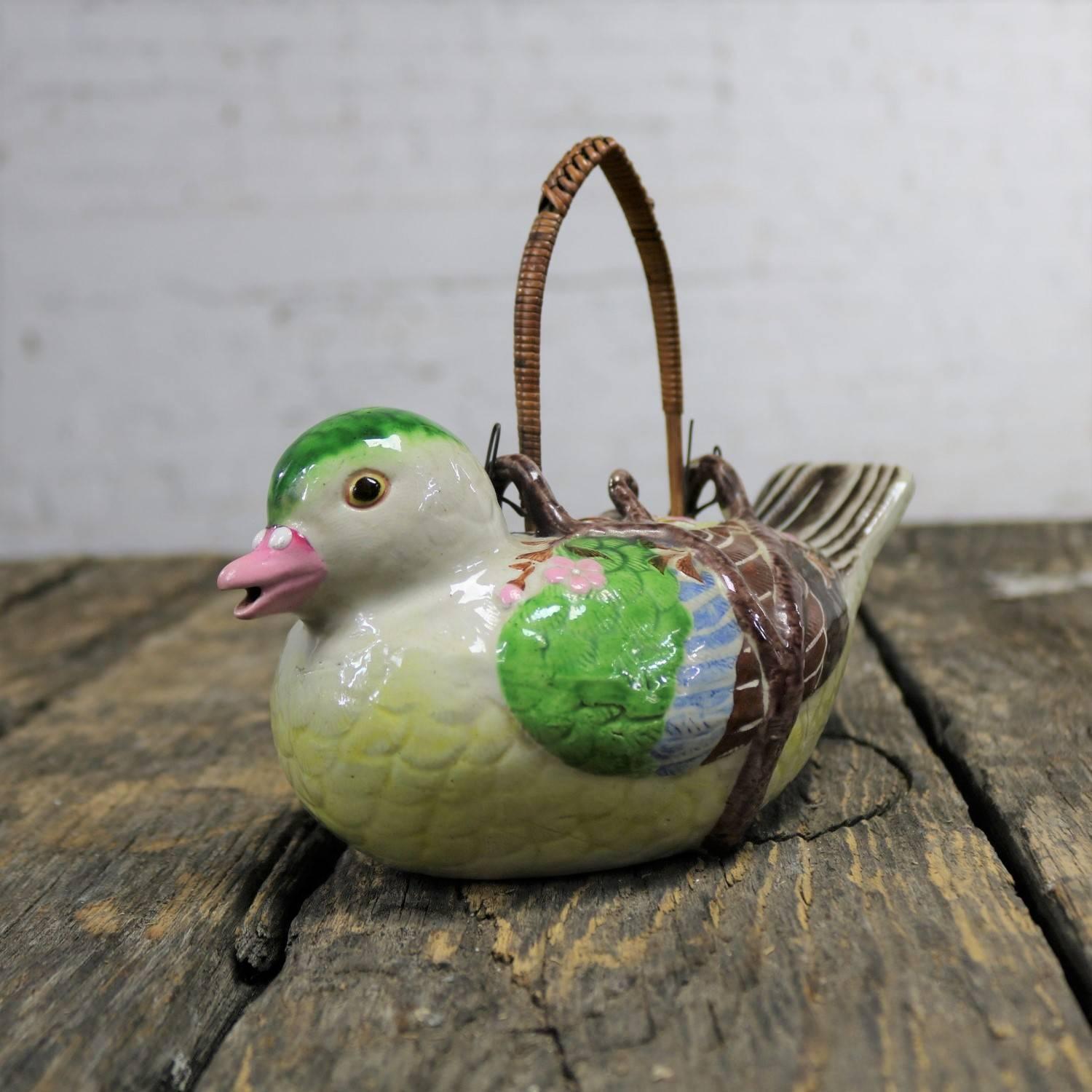 fitz and floyd bird teapot