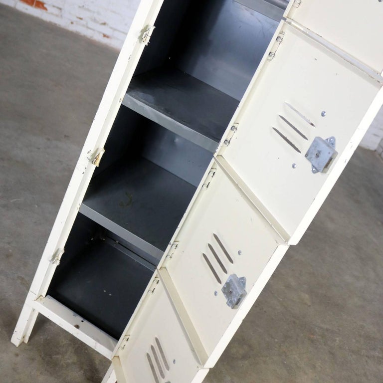 Single Stack Industrial Gym Locker Cubby Style Vintage Distressed