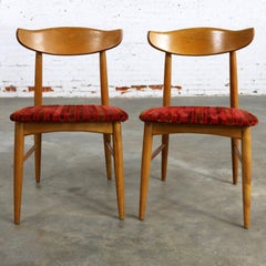 Pair of Mid-Century Modern Birchcraft Danish Style Side Chairs by Baumritter