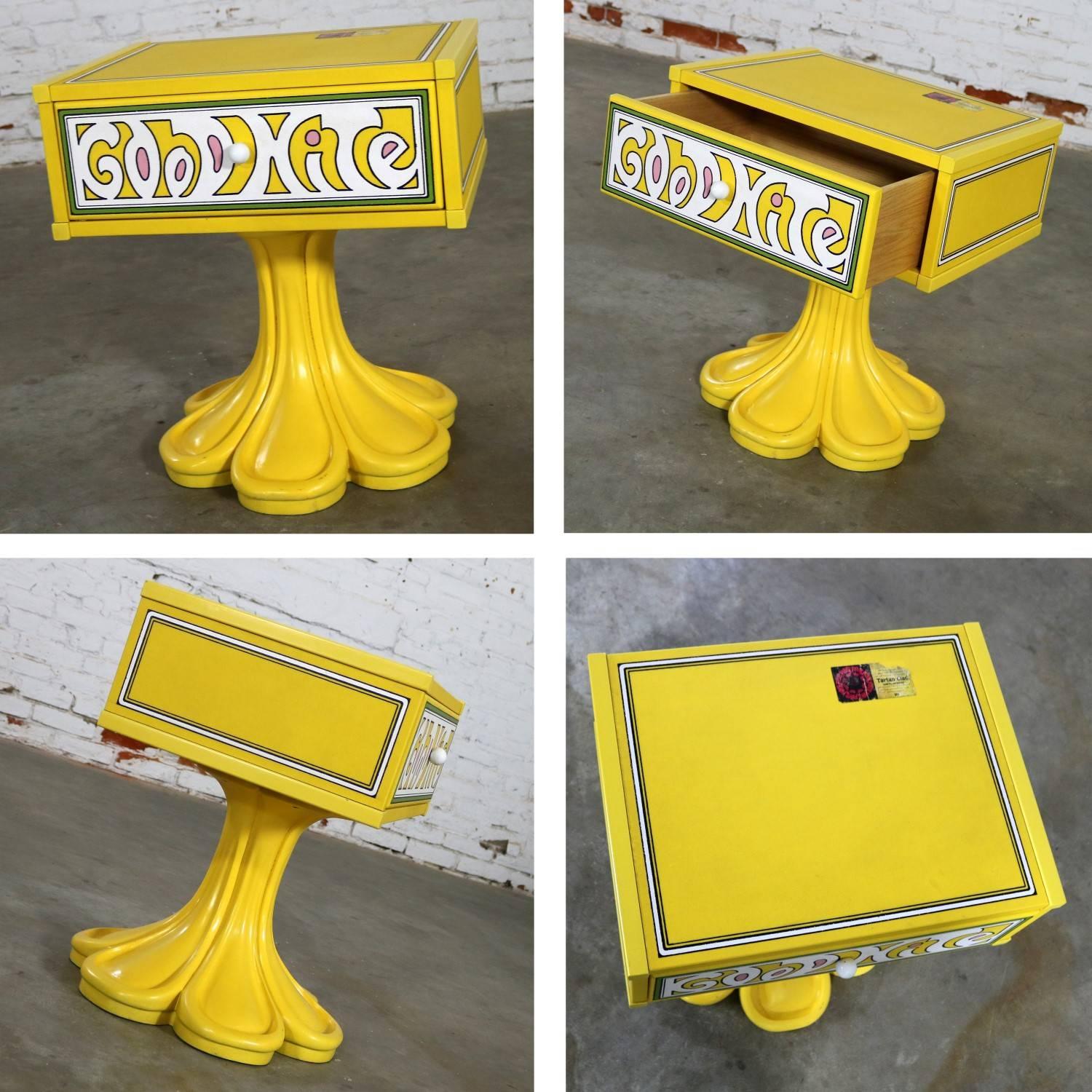 Mid-Century Modern Drexel Plus One Peter Max Style Four-Piece Bedroom Set, 1970