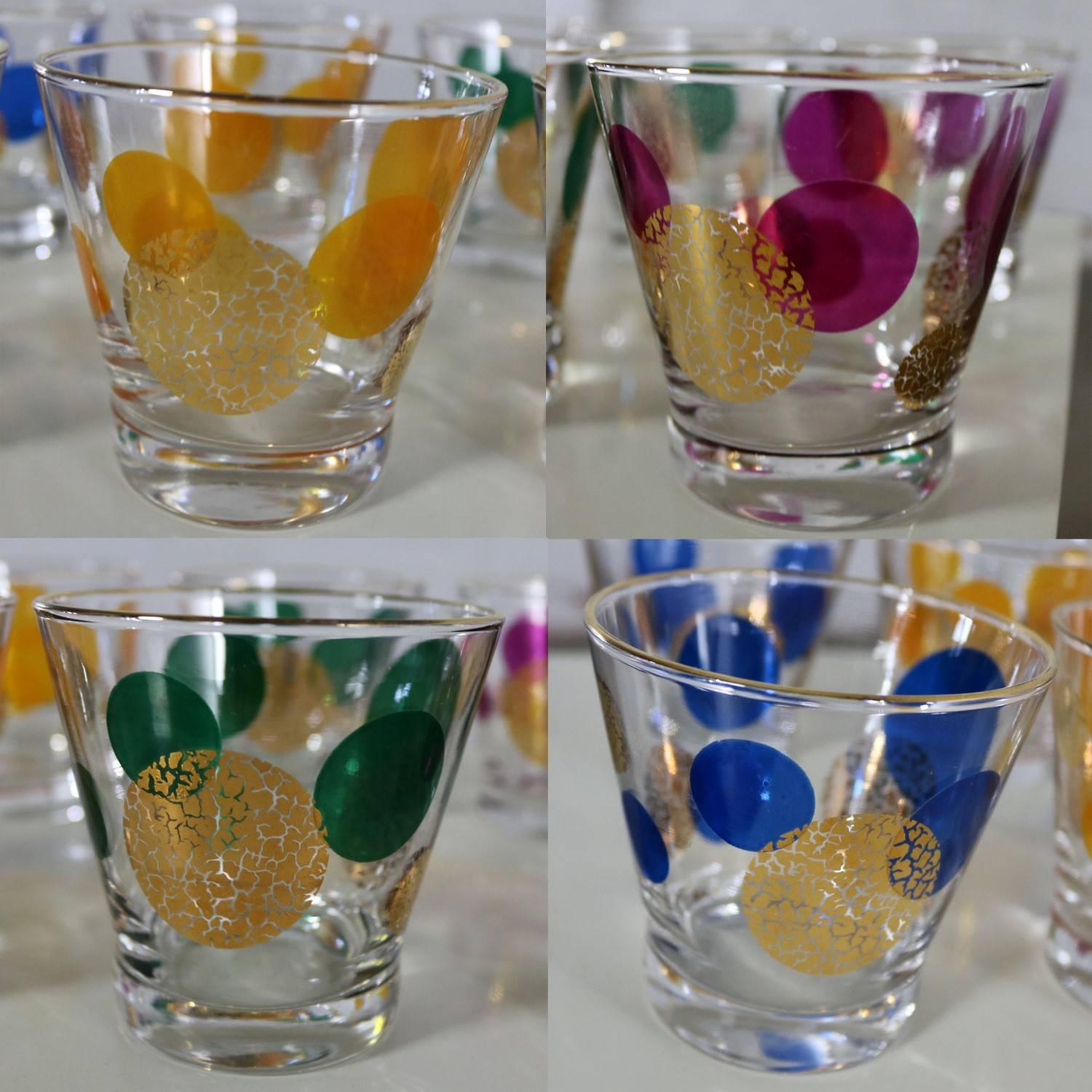 Mid-Century Modern Eight Russel Wright Eclipse Old Fashioned Cocktail Glasses for Bartlett Collins